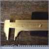 Vintage Imperial Metric Internal External Brass Caliper Ruler - Good Condition