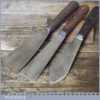 2 Quality Vintage Rosewood Scrapers 1 Putty Knife - Good Condition