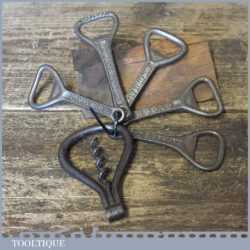 Selection 5 No: Vintage Beer Cider Bottle Openers 1 Corkscrew