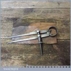 Vintage Moore & Wright 5” Inside Steel Spring Dividers - Good Condition