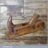 Vintage Continental Horned Beechwood Roughing Scrub Plane - Lapped Flat