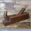 Vintage Continental Beechwood Smoothing Plane Sloyd Sheffield Iron - Lapped Flat