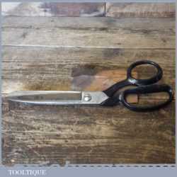 Vintage Quality Pair Of 11” Tailor’s Shears Or Scissors - Sharpened