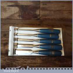 Set 5 No: Stanley No: 5002 Carpenter’s Bevel Edge Chisels 1/4” To 1”