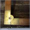 Vintage J E Buck Landport Boxwood Brass 18” Folding Tailors Square & Ruler
