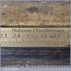 Vintage Rabone Chesterman 1 Metre Brass Counter Ruler - Good Condition