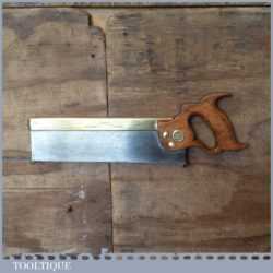 Vintage Disston Philadelphia USA 12” Brass Back Tenon Saw 11 TPI - Sharpened