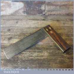 Vintage Carpenters 9” Rosewood Brass Try Square - Good Condition