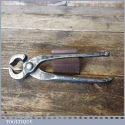 Vintage Hand Forged 7” Upholstery Pincers Sharpened - Good Condition