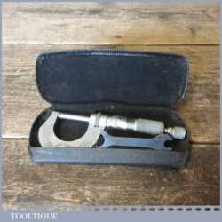 Vintage No: 961 Moore & Wright 0”- 1” Micrometer Original Case