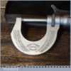 Vintage No: 961 Moore & Wright 0”- 1” Micrometer Original Case
