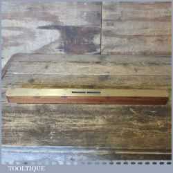 Vintage J. Rabone Mahogany Brass 18” Spirit Level - Good Condition