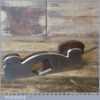 Vintage Cast Steel Shoulder Plane Mahogany Infill Wedge - Lapped Flat