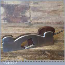 Vintage Cast Steel Shoulder Plane Mahogany Infill Wedge - Lapped Flat