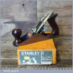 Vintage Boxed Stanley No: 3 Smoothing Plane - Fully Refurbished Ready To Use