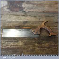 Rare Antique 9” Hill Late Howel 1842-1863 Brass Back Dovetail Saw - Sharpened