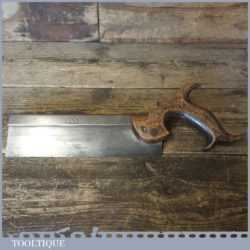 Antique 9” Moulson Bros 1830-1912 Brass Back Dovetail Saw - Sharpened Refurbished
