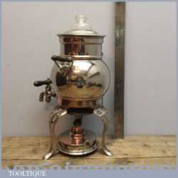 Antique USA Espresso Coffee Peculator With Spirit Burner - 1906
