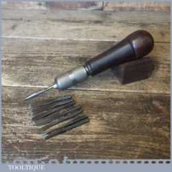 Antique Millers Falls USA 9-Piece Multi Tool Pat 1868 Rosewood Handle