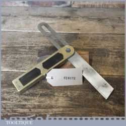 Rare Vintage W Marples Carpenter’s Brass Framed Bevel Rosewood Infill