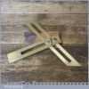 Unusual Vintage Solid Brass Sliding Bevel 8 ½” Blade - Good Condition
