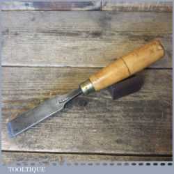 Vintage GTL Carpenter’s 1” Firmer Chisel Boxwood Handle - Sharpened Honed