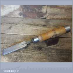 Vintage F Woodcock Carpenter’s 1” Flat Firmer Chisel Ash Handle - Sharpened Honed
