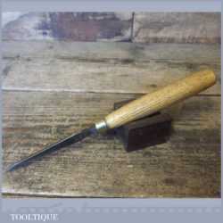 Vintage F Woodcock Carpenter’s 1/8” Cast Steel Mortice Chisel Ash Handle - Sharpened Honed