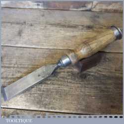 Vintage F Woodcock Carpenter’s 1” Heavy Duty Flat Firmer Chisel Ash Handle - Sharpened Honed