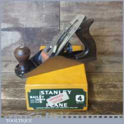 Vintage Boxed Stanley England No: 4 Smoothing Plane - Fully Refurbished
