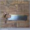 Vintage Warranted Superior 14” Brass Back Tenon Saw - Sharpened Refurbished