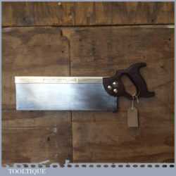 Vintage No: 120 W Tyzack & Turner 14” Brass Back Tenon Saw - Sharpened Refurbished