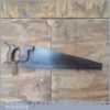 Antique 19” Abraham Ashton 1881 Straight Back Cross Cut Panel Handsaw - Sharpened