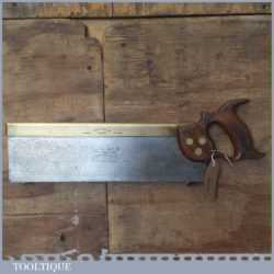 Vintage Drabble & Sanderson 14” Brass Back Tenon Saw - Sharpened Refurbished