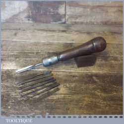 Vintage Millers Falls USA 8 Piece Multi Tool With Rosewood Handle