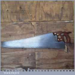 Vintage 28” Henry Disston Philadelphia USA D8 Rip Saw - Sharpened Refurbished