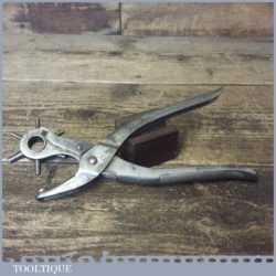 Vintage Leatherworking Rotating Hole Punching Pliers - Good Condition
