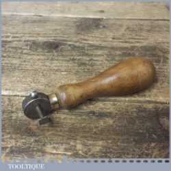 Vintage Shoemaker’s Leatherworking Channel Cutter Beech Handle