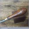 Vintage Saddler’s Leatherworking Single Crease Creasing Iron Beechwood Handle
