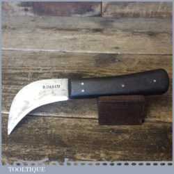 Vintage B. O & S Shoemaker’s Leatherworking Butt Knife Mahogany Handle