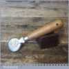 Vintage Leatherworking Ridgley Stitch Pricking Wheel Beechwood Handle
