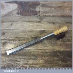 Vintage Fulton Tool USA 1” Heavy Duty Timber Framing Socketed Bevel Edge Chisel