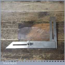 Vintage 6” Steel Combination Try Square And Bevel By H.M.M Pat 497450