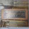 Vintage Set 9 No: Irwin USA Auger Bits In Original Mahogany Box