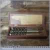 Vintage Full Set Russell Jennings Double Spur Auger Brace Bits Original Box