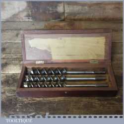 Vintage Full Set Russell Jennings Double Spur Auger Brace Bits Original Box
