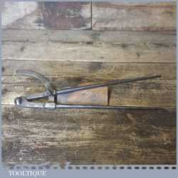 Nice Antique Box Jointed 12 ¾” Cast Steel Dividers - Good Condition