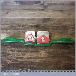 Vintage Kunz Double Cast Steel Spokeshave Flat And Round Faces