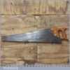 Vintage Warranted Superior 26” Cross Cut Handsaw 6 ½ TPI - Sharpened