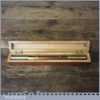 Vintage Machinist’s Engineering Brass Spirit Level Beechwood Boxed